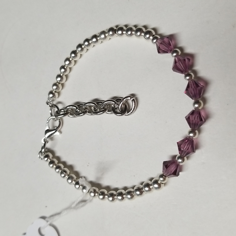 February birthstone bracelet
